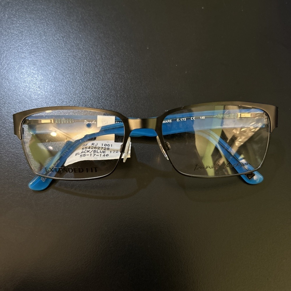 Randy Jackson RJ 1061 172 Black/Blue Eyeglass Frames 53-17-140 NWT Frames